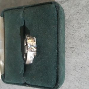 Sterling Silver Cz Ring Sz 6